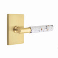 Emtek Emtek Select Brass T-Bar Terrazzo Lever - Passage Set EMTEK-T-BAR-TERRAZZO-LEVER-PASSAGE
