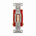 Eaton WD1222V Toggle Switch, Ivory, Screw, Polycarbonate, Flush, Two-pole, Dual Pole, Brass, 120/277 Vac, #14 to 10 AWG, Back and side