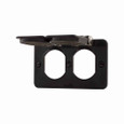 Eaton WD3060BK non-metallic portable outlet box, Black, Duplex receptacle with flip lid, Alcryn and Valox