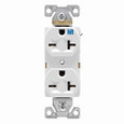 Eaton WR5462V Arrow Hart extra heavy-duty industrial specification grade duplex receptacle,#14-10 AWG,20A,Flush,250V,Back and Side,Ivory,Brass,Weather resistant,High-impact nylon face,Glass-filled nylon base,6-20R,Duplex,Screw,Nylon,Core pack
