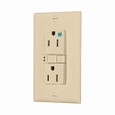 Eaton WRSGF15V GFCI receptacle,Weather resistant,Self-test,#14 - 10 AWG,15A,Residential,Commercial,Flush,125 V,GFCI,Back and side wire,Ivory,Brass,Receptacle,Weather resistant,Polycarbonate,5-15R,Two-pole,Three-wire,Two-pole, three-wire, grounding