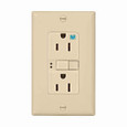 Eaton WRSGF15V GFCI receptacle,Weather resistant,Self-test,#14 - 10 AWG,15A,Residential,Commercial,Flush,125 V,GFCI,Back and side wire,Ivory,Brass,Receptacle,Weather resistant,Polycarbonate,5-15R,Two-pole,Three-wire,Two-pole, three-wire, grounding