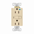 Eaton WRSGF15V GFCI receptacle,Weather resistant,Self-test,#14 - 10 AWG,15A,Residential,Commercial,Flush,125 V,GFCI,Back and side wire,Ivory,Brass,Receptacle,Weather resistant,Polycarbonate,5-15R,Two-pole,Three-wire,Two-pole, three-wire, grounding