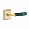 Emtek Emtek SELECT Brass R-Bar Green Marble Lever - Privacy Set EMTEK-R-BAR-GREEN-MARBLE-LEVER-PRIVACY