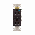 Eaton WRBR20B commercial specification grade duplex receptacle, #14-10 AWG, 20A, Commercial, Flush, 125V, Back and side, Brown, Brass, Weather resistant, Impact-resistant nylon face, Glass-filled nylon base, 5-20R, Duplex, Screw, Nylon, Core pack Eaton WRBR20B commercial specification grade duplex receptacle, #14-10 AWG, 20A, Commercial, Flush, 125V, Back and side, Brown, Brass, Weather resistant, Impact-resistant nylon face, Glass-filled nylon base, 5-20R, Duplex, Screw, Nylon, Core pack