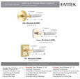 Emtek Emtek SELECT Brass T-Bar Green Marble Lever - Passage Set EMTEK-T-BAR-GREEN-MARBLE-LEVER-PASSAGE