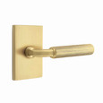 Emtek Emtek SELECT Brass R-Bar Straight Knurled Lever - Passage Set EMTEK-R-BAR-STRAIGHT-KNURLED-LEVER-PASSAGE