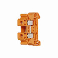 Eaton XBUT10OR XB IEC terminal block, 10.2 mm Screw connection single level-through-feed, Orange, 12 AWG/2.5 mm2 maximum wire, IEC 800V, EN 700V, UL 600V, IEC #26-12 AWG, EN #26-12 AWG, UL #26-12 AWG wire, IEC 32A, EN 22,28A, UL 20A
