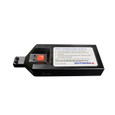 Dormakaba Saffire ELPS Emergency Power Override Assembly 118-515990, angled view showing red button, connector ports, and dormakaba branding