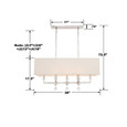 Crystorama 8109 Paxton 8 Light Linear Chandelier