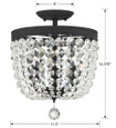 Crystorama Crystorama 783 Archer 3 Light Semi Flush Mount CRY-783