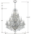 Crystorama 3229 Imperial 26 Light Chandelier