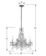Crystorama Crystorama 4476 Maria Theresa 5 Light Chandelier CRY-4476