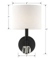 Crystorama CHI-211 Chimes 1 Light Sconce