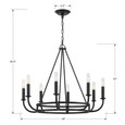 Crystorama Crystorama BAI-A2108 Bailey 8 Light Chandelier CRY-BAI-A2108