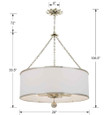 Crystorama Crystorama 515 Broche 8 Light Chandelier CRY-515