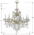 Crystorama Crystorama 4409 Maria Theresa 9 Light Chandelier CRY-4409