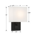 Crystorama BRE-A3632 Brent 1 Light Sconce