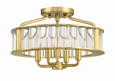 Crystorama FAR-6000 Libby Langdon for Crystorama Farris 4 Light Semi Flush Mount