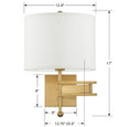 Crystorama MAR-A8031 Marshall 1 Light Task Sconce