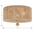 Crystorama JES-B7103 Jessa 3 Light Flush Mount