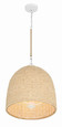 Crystorama JSP-10533 Jasper 3 Light + Natural Wood Pendant