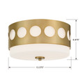 Crystorama KIR-B8100 Kirby 2 Light Flush Mount