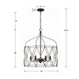 Crystorama ZUC-A9035 Zucca 6 Light Chandelier