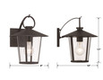 Crystorama AND-9201 Andover 1 Light Outdoor Sconce