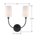 Crystorama 2242 Libby Langdon for Crystorama Sylvan 2 Light Sconce