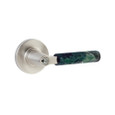 Emtek SELECT L-Square Green Marble Key In Lever - Dummy (Pair)