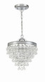 Crystorama 130 Calypso 3 Light Crystal Teardrop Mini Chandelier