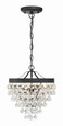 Crystorama 130 Calypso 3 Light Crystal Teardrop Mini Chandelier