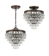 Crystorama 130 Calypso 3 Light Crystal Teardrop Mini Chandelier