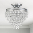 Crystorama 130 Calypso 3 Light Crystal Teardrop Semi Flush Mount