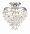 Crystorama 131 Calypso 1 Light Crystal Teardrop Semi Flush Mount