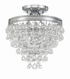 Crystorama 131 Calypso 1 Light Crystal Teardrop Semi Flush Mount
