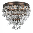 Crystorama 135 Calypso 3 Light Crystal Teardrop Flush Mount