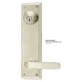 Emtek EMP8980 EMPowered Quincy 5-1/2" Center-to-Center Keyed Sideplate Lockset, Passage/Single Keyed - Brass Tubular