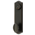 Emtek EMP8990 EMPowered Colonial 5-1/2" Center-to-Center Keyed Sideplate Lockset, Passage/Single Keyed - Brass Tubular