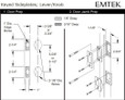 Emtek EMP8990 EMPowered Colonial 5-1/2" Center-to-Center Keyed Sideplate Lockset, Passage/Single Keyed - Brass Tubular