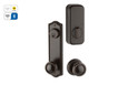 Emtek EMP7990 EMPowered Rope 5-1/2" Center-to-Center Keyed Sideplate Lockset, Passage/Single Keyed - Brass Tubular