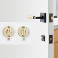 Emtek 8583 Square Thumbturn Privacy Bolt - Double Rosettes with Indicator - Use with Brass Passage Set