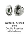 Emtek 8483 Watford Thumbturn Privacy Bolt - Double Rosettes with Indicator - Use with Brass Passage Set