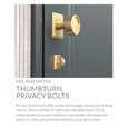 Emtek 8481 Watford Thumbturn Privacy Bolt - Single Rosette - Use with Brass Passage Set