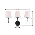 Crystorama 2443 Libby Langdon for Crystorama Sylvan 3 Light Bathroom Vanity
