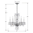 Crystorama 5085 Traditional Crystal 5 Light Chandelier