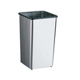 Bobrick B-2280 - Floor-Standing Waste Receptacle with Open Top with 21-gal. Capacity, Satin Finish