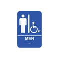 Rockwood BFM687 ADA Men/Handicapped Restroom Sign with Braille, 6″ x 9″