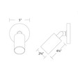 WAC Lighting 5.06" Cylinder LED Single Adjustable Indoor or Outdoor Wall Light